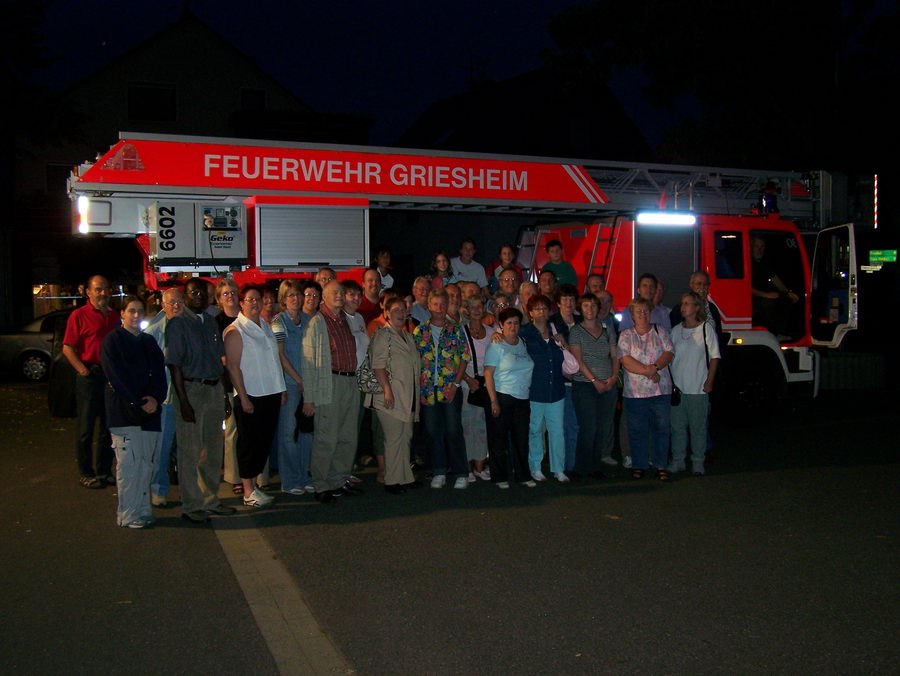 17.8.2006: Der Chor besucht die Feuerwehr